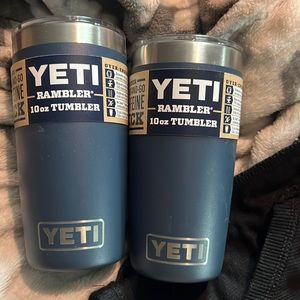 Two never used 10 oz yeti mugs